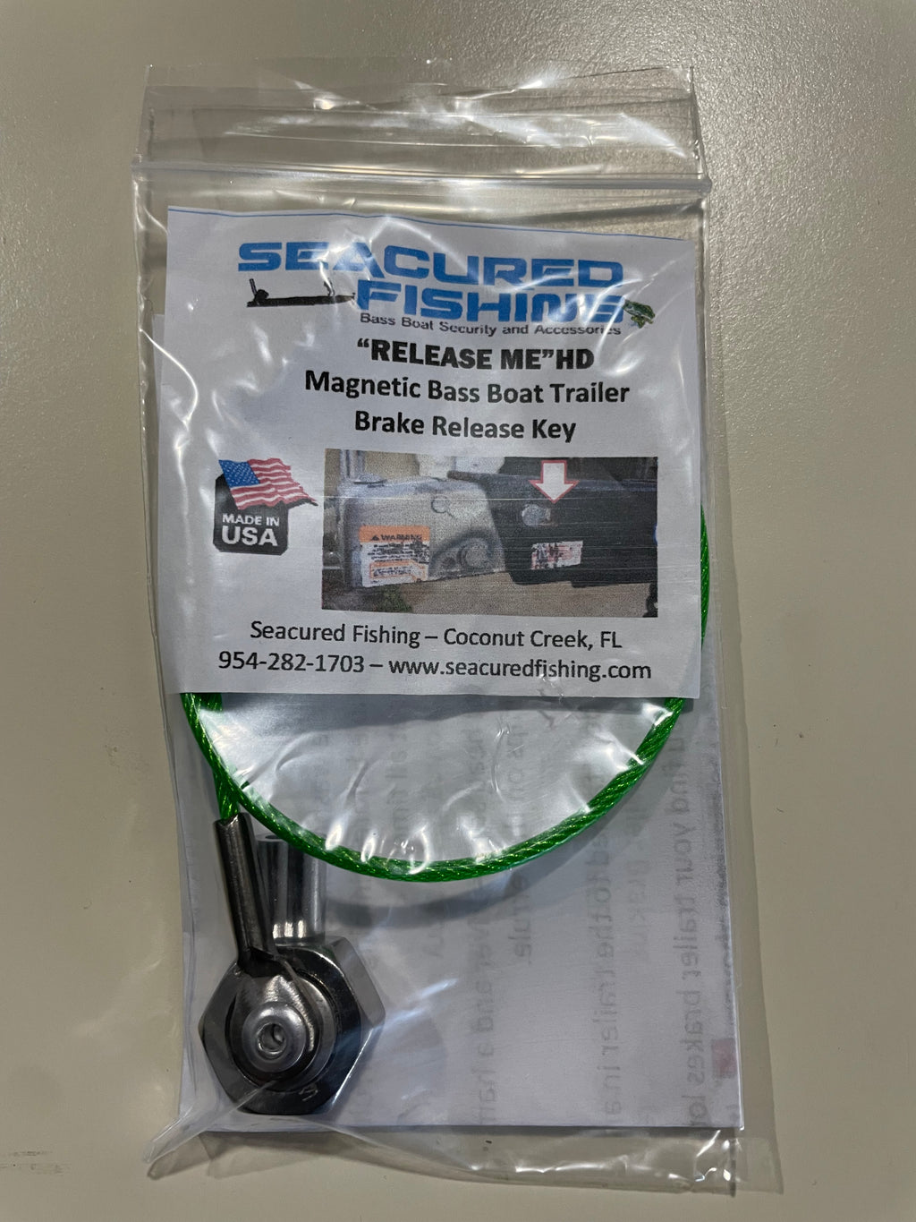 "Release Me" Magnetic Trailer Brake Release Key