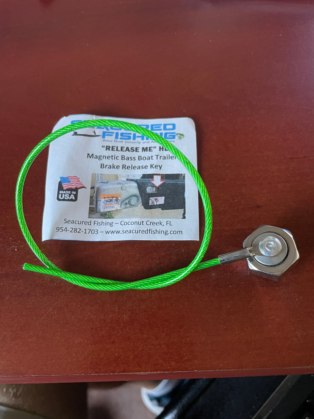"Release Me" Magnetic Trailer Brake Release Key