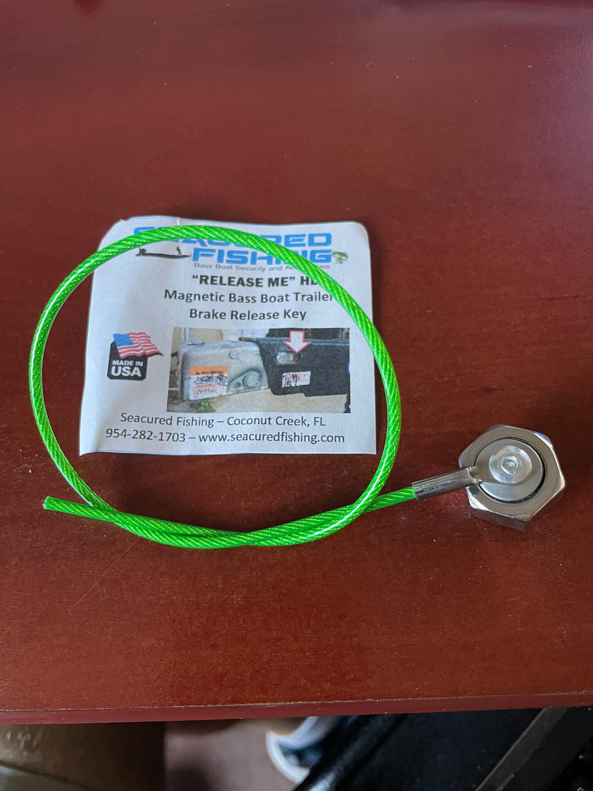 "Release Me" Magnetic Trailer Brake Release Key